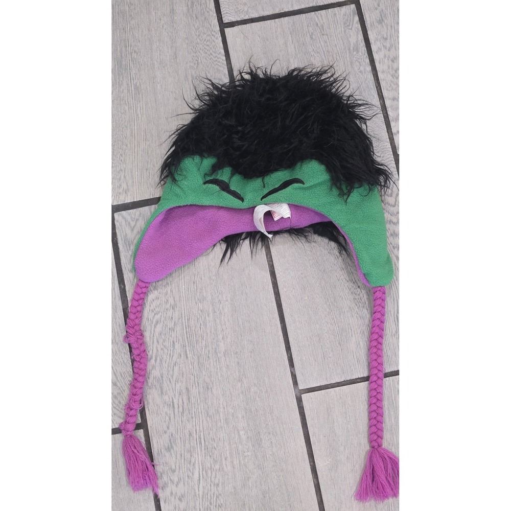 Marvel Incredible Hulk Rubies Costume Co Fleece Trapper Hat Faux Fur Ears 36328
